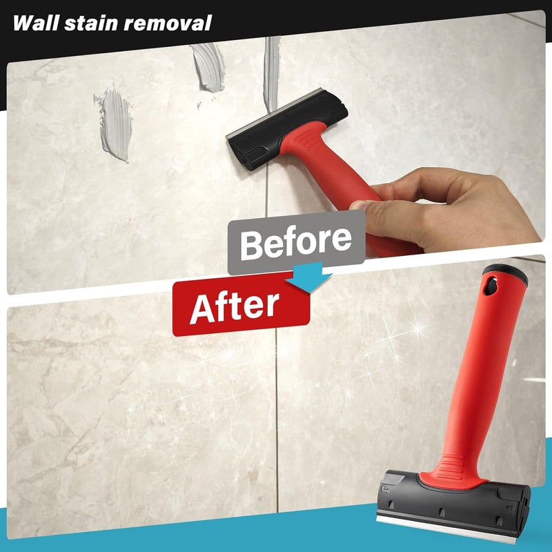 Gomake 4 Inch Razor Blade Scraper Tool Razor Scraper with Extra Razor Blades Cleaning Scraper Remover for Removal Floor Stove Scraping Labels and Decals Sticker on Car Window Glass (W81) - Image 4